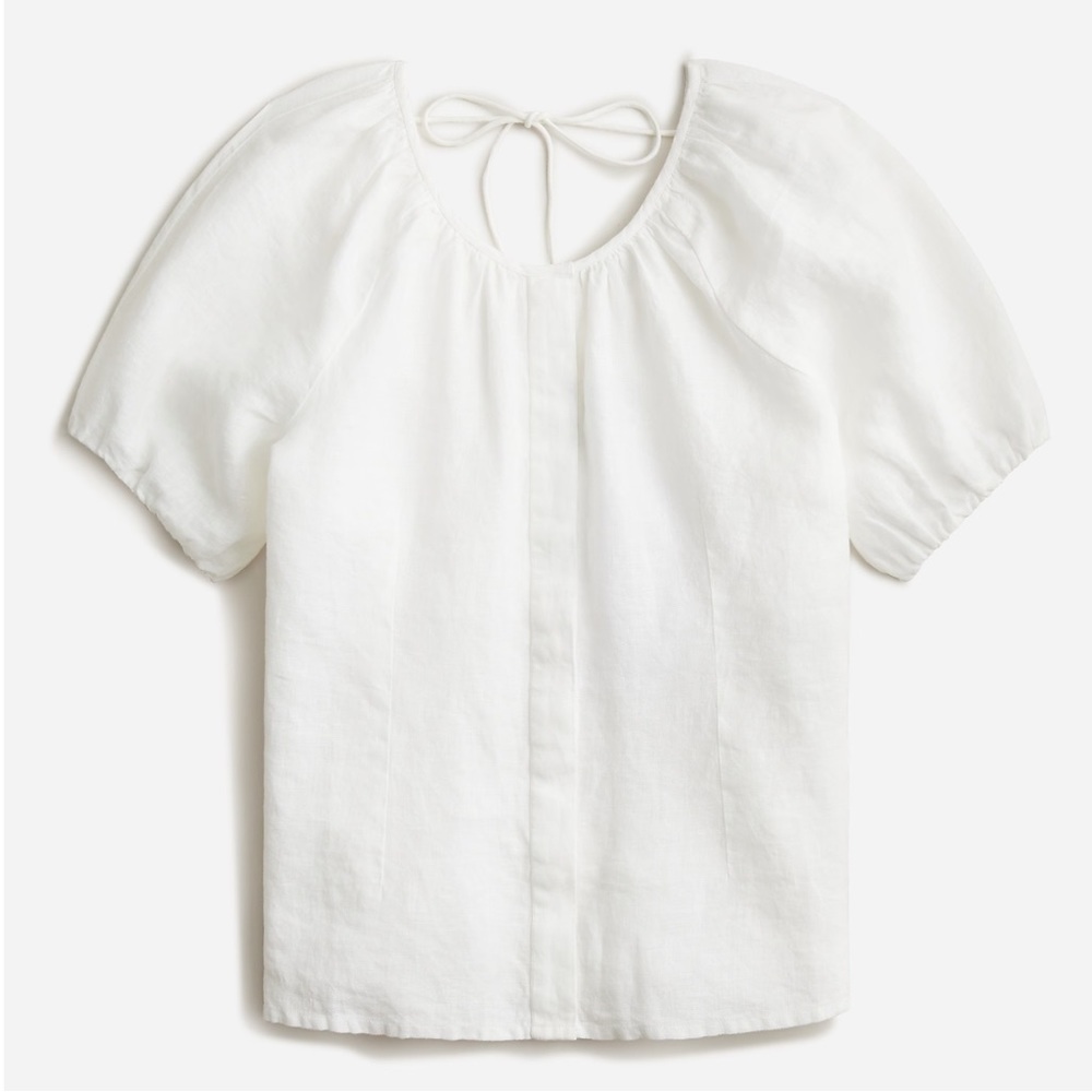 JCREW V-NECK LINEN TOP SZ 6 NWT